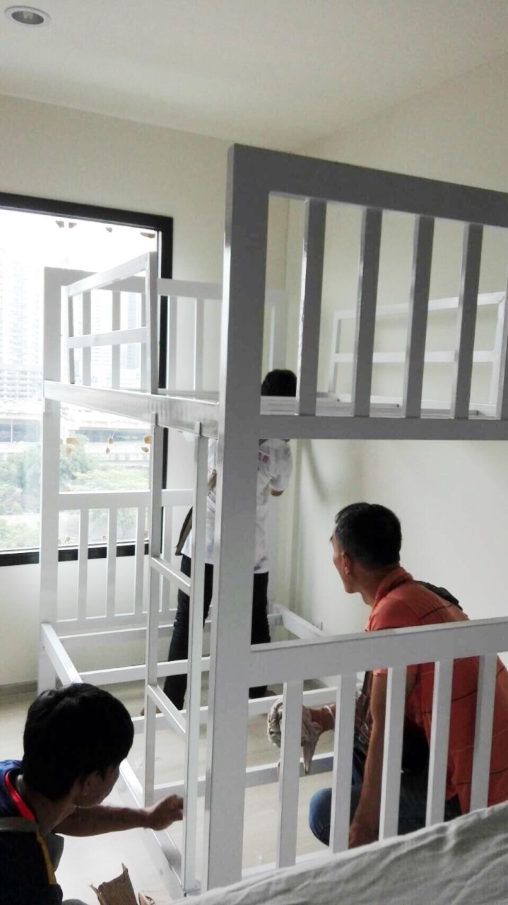 เตียงเหล็ก 2 ชั้น เหล็กหนา 3'' มีทั้งขนาด 3 ฟุต หรือ 3.5 ฟุต