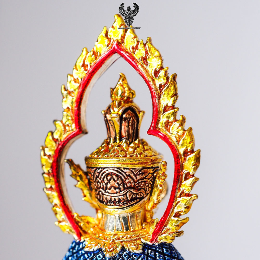 ท้าวเวสสุวรรณ. รุ่น คลังสมบัติ์ เนื้อสัมฤทธ์ชุบเงินลงยา5สี