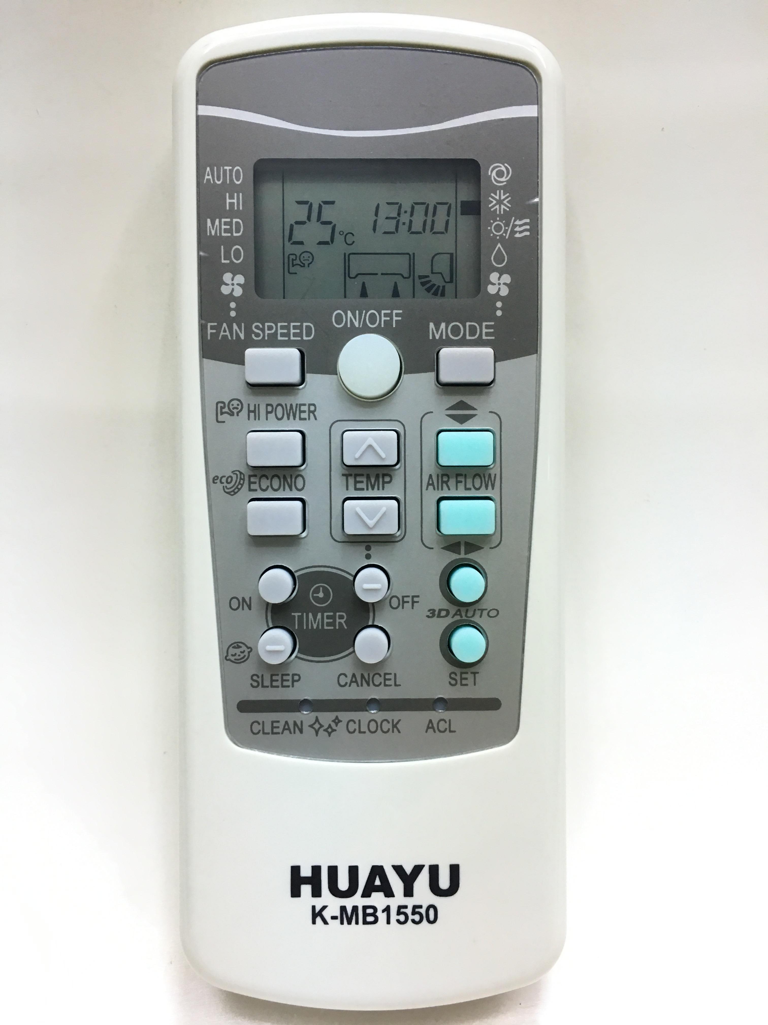 รีโมทแอร์ มิตซูบิชิ Mitsubishi รหัส MB1550 ใช้กับรุ่น Heavy Duty ที่รีโมททรงเหมือนกับตัวนี้ทุกรุ่น