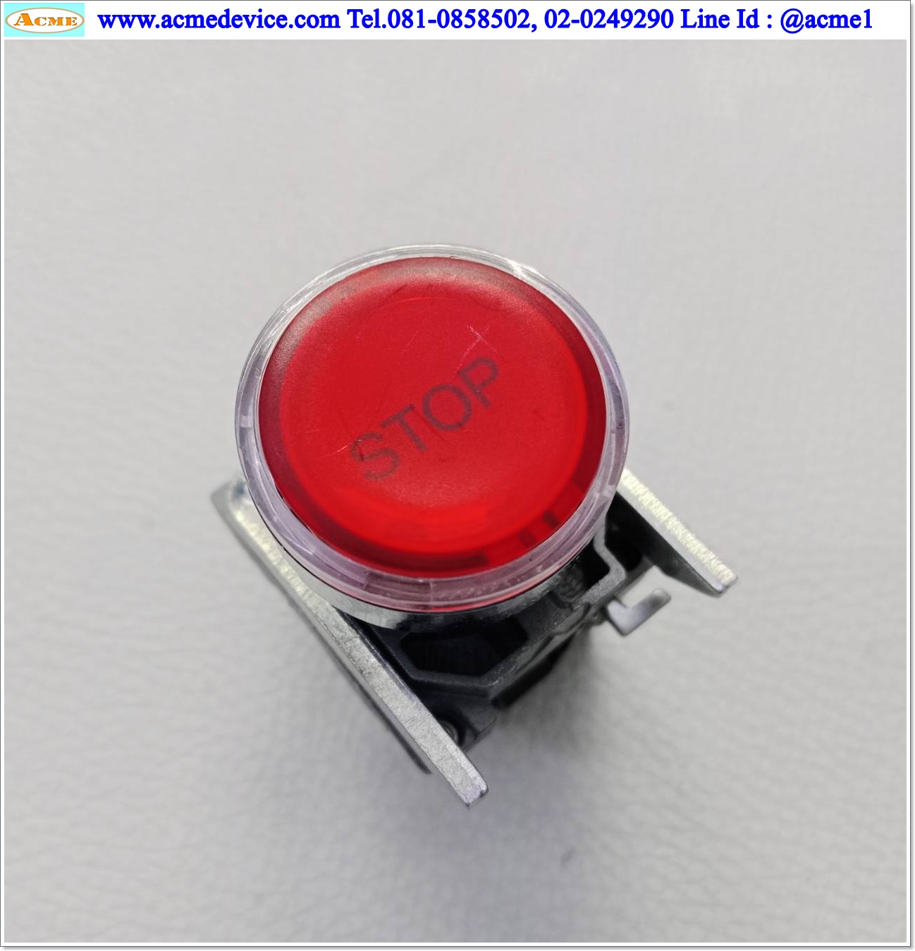 Pushbutton Switch Schneider รุ่น XB4-BW34B1, 1NO, 24V