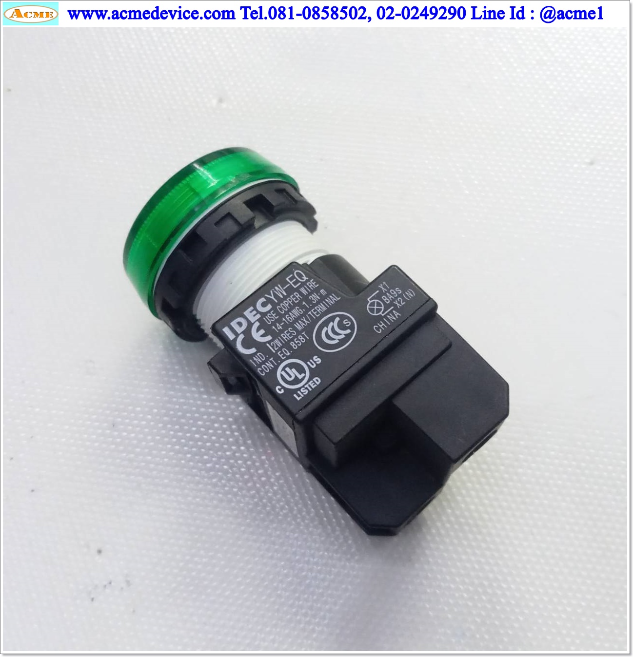 Pilot Lamp Idec รุ่น YW1P-1EQM3G, 220V