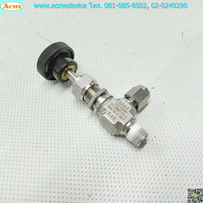 Needle Valve Swagelok รุ่น SS-ORM2-S2-A, 1/8" , เกลียว 10 mm.