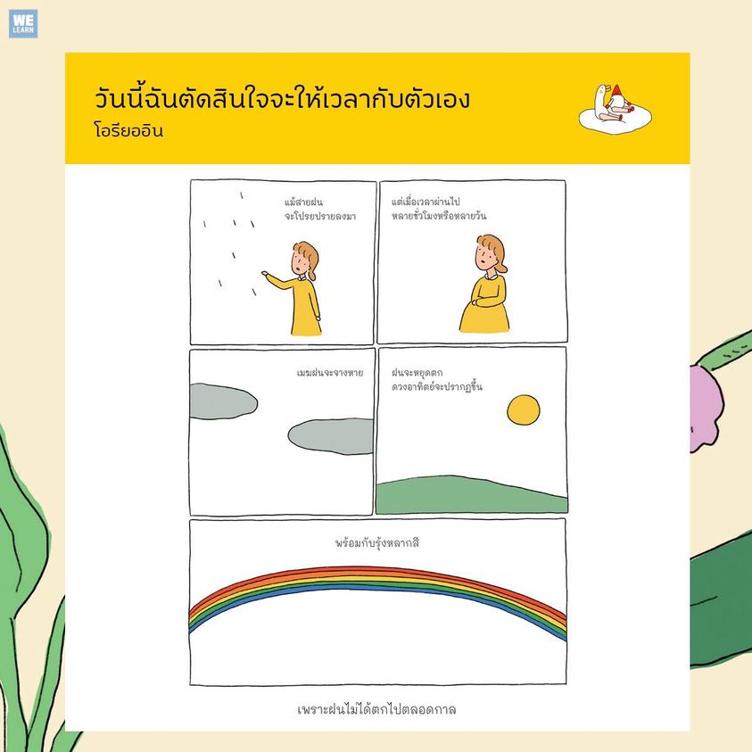 หนังสือเรื่อง วันนี้ฉันตัดสินใจจะให้เวลากับตัวเอง : โอรียออิน : สำนักพิมพ์ วีเลิร์น (WeLearn)