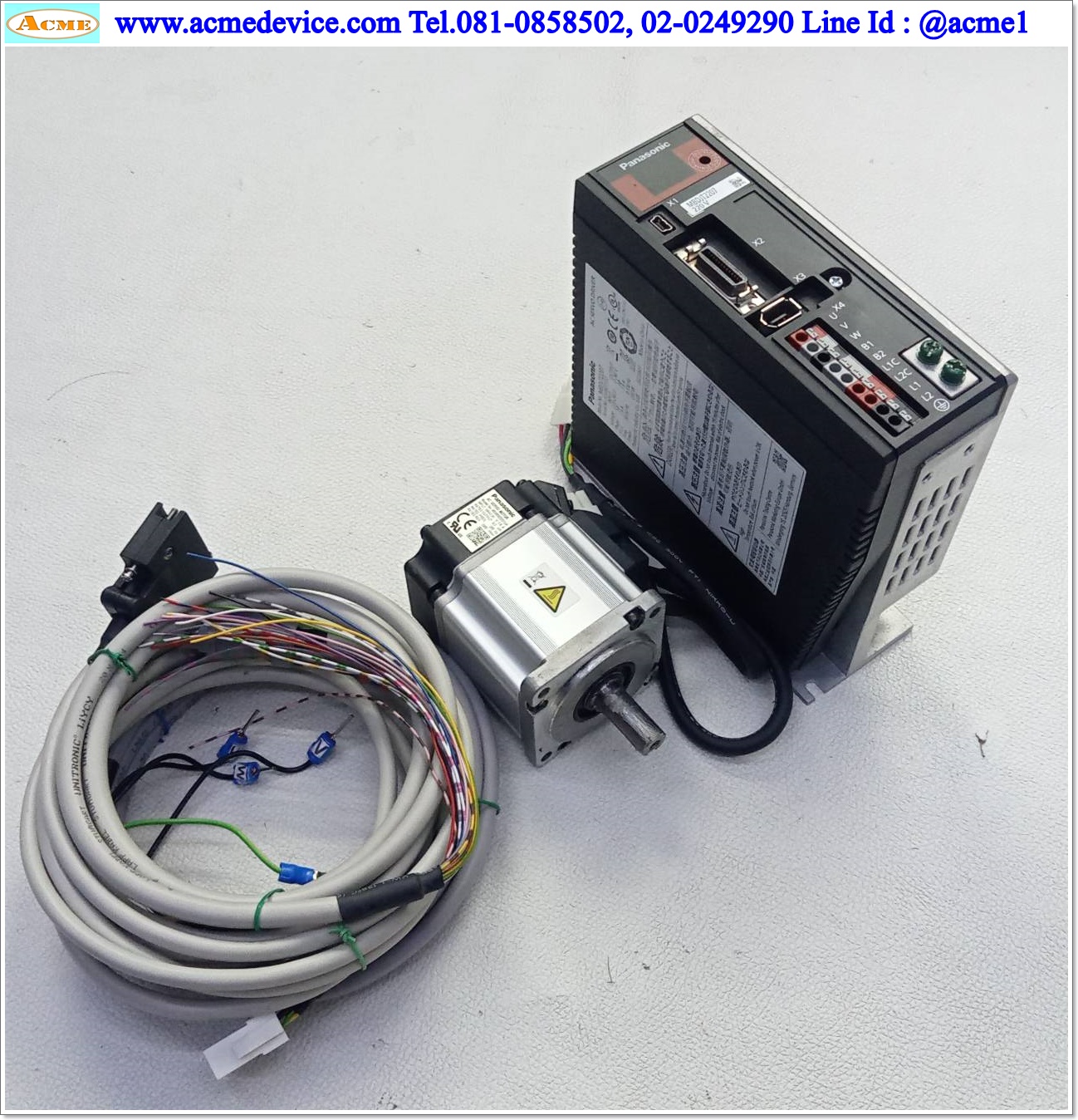 Servo Drive Panasonic รุ่น MBDJT2207 & Motor MSMD022G1U4, 200W