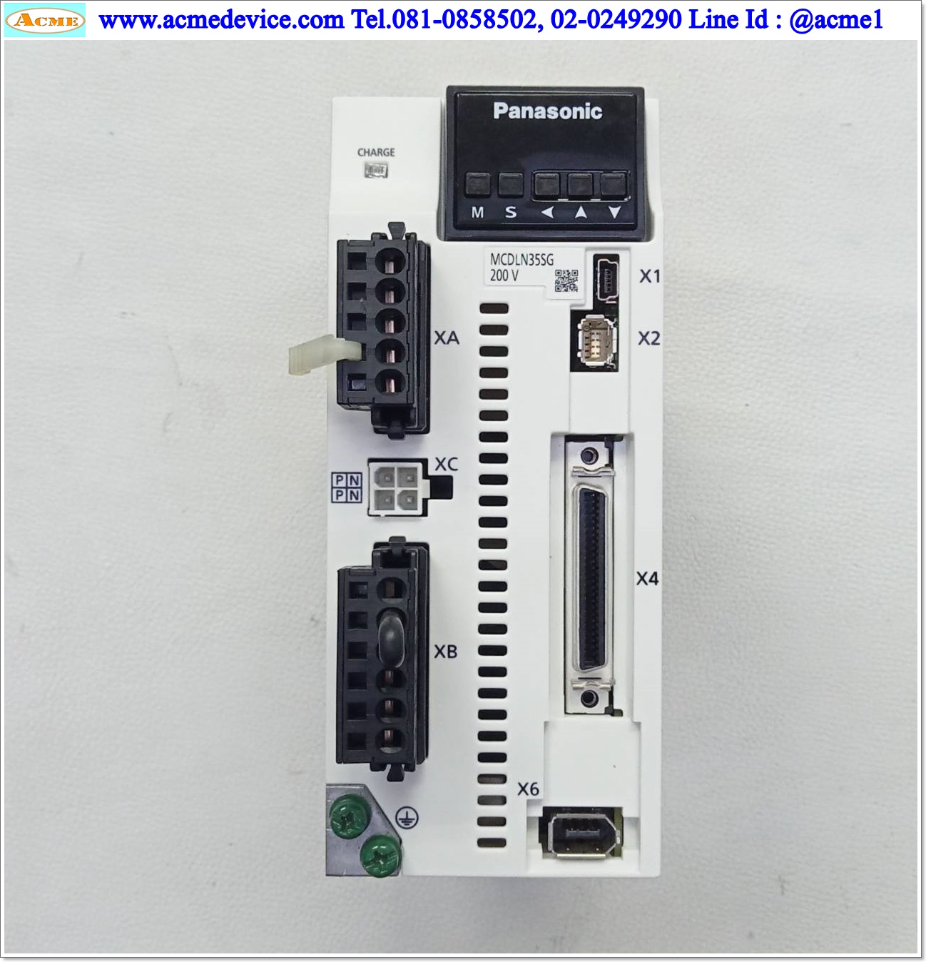 Servo Drive Panasonic รุ่น MCDLN35SG & Motor MHMF082L1V2M, 750W (with brake)