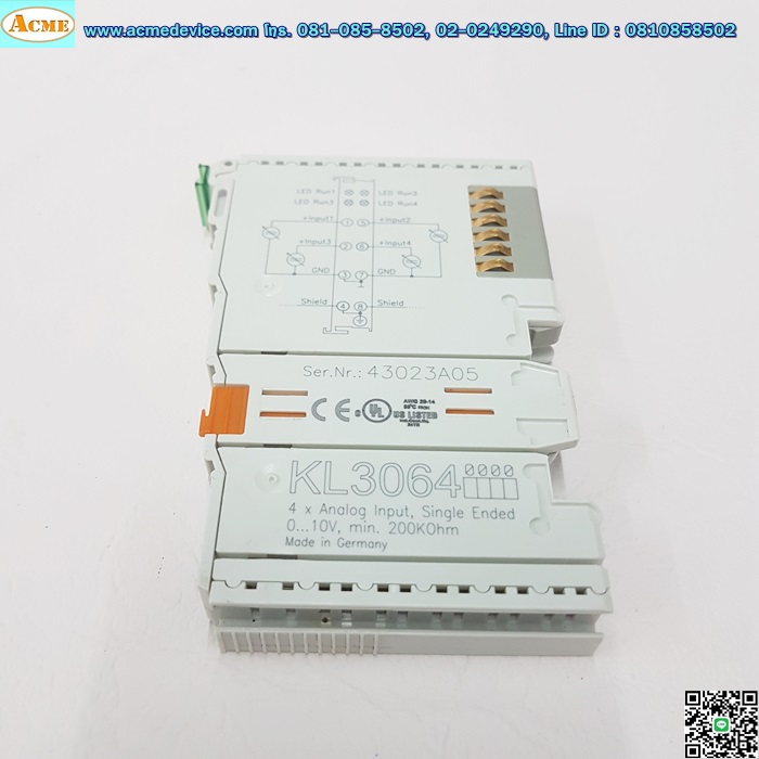 PLC BECKHOFF รุ่น KL3064, 4 x Analog Input, Single Ended
