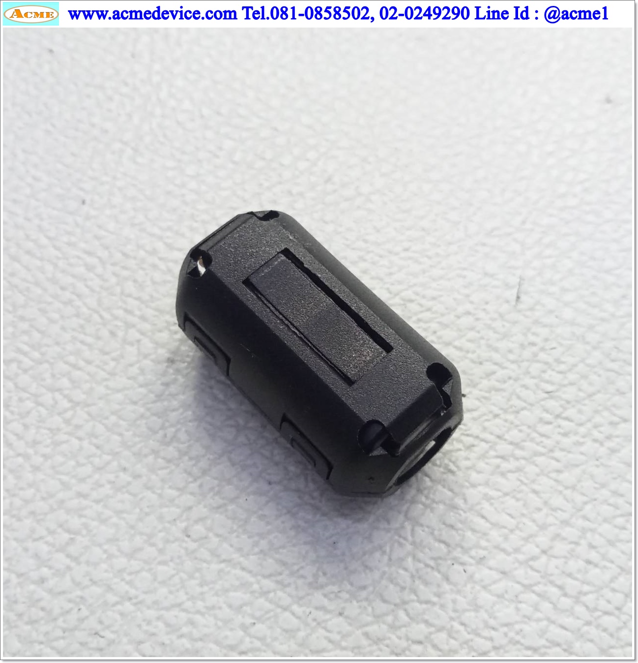 Ferrite Clamp, แกนเฟอร์ไรต์แบบข้อรัด รุ่น Dia.8 mm, ขนาด 19 mm x 35 mm