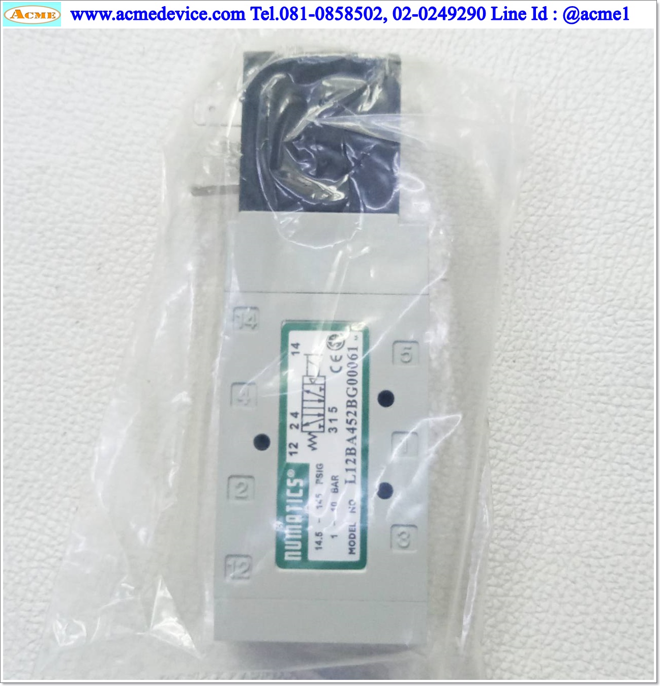 Solenoid Valve Numatics รุ่น L12BA452BG00061, 4 WAY, 2 POSITION, 24 Vcd