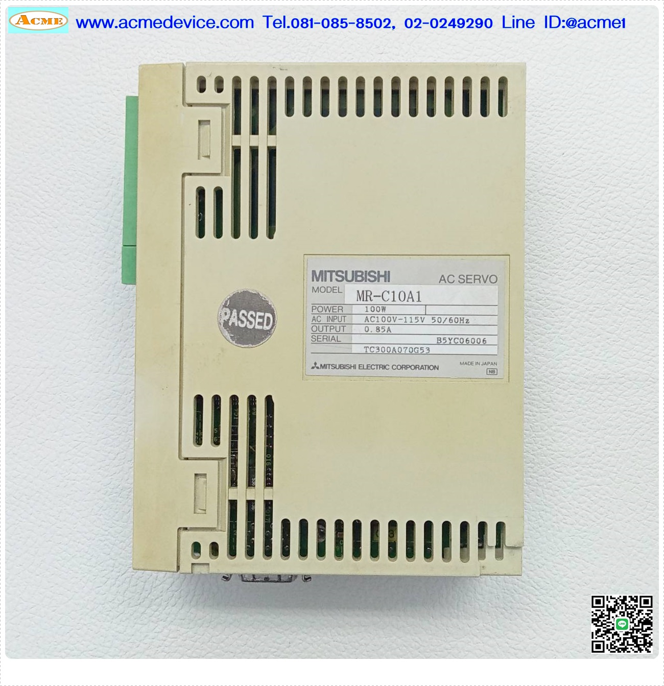 Servo Drive Mitsubishi รุ่น MR-C10A1, 100W