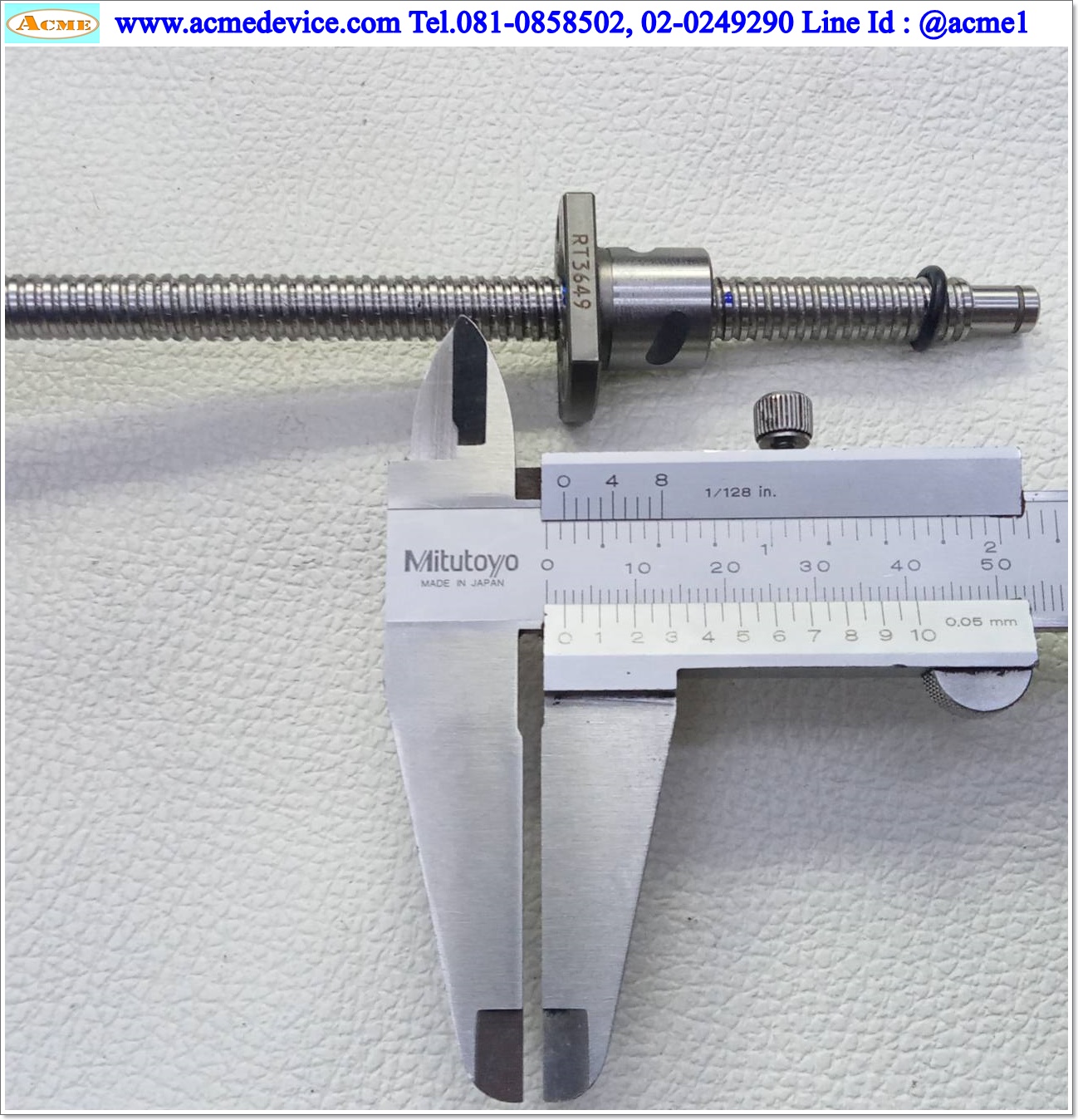 Stepping Motor Tamagawa Seiki รุ่น MB0802, 5 Phase, 1.28Vdc, 0.75A, แกนโต 8 mm., Stroke 150 mm. Pit 2 mm.