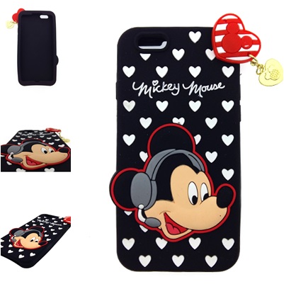 เคสซิลิโคนสำหรับโทรศัพท์มือถือ iPhone 6 plus/6s Plus มิกกี้เม้าส์ 3D