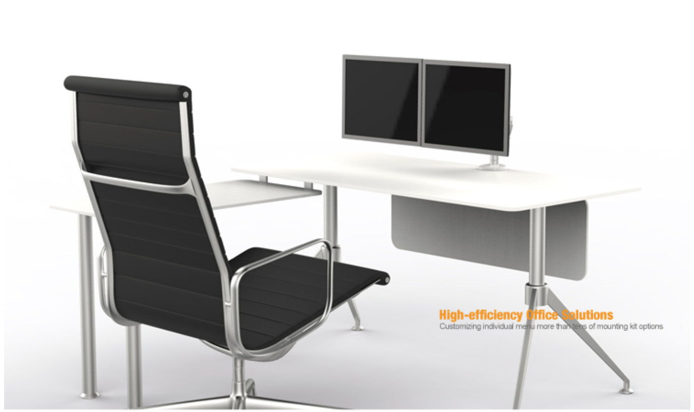 ขาตั้งจอคอมพิวเตอร์สำหรับ 2 จอ วัสดุอลูมิเนียม แข็งแรง ราคาถูก