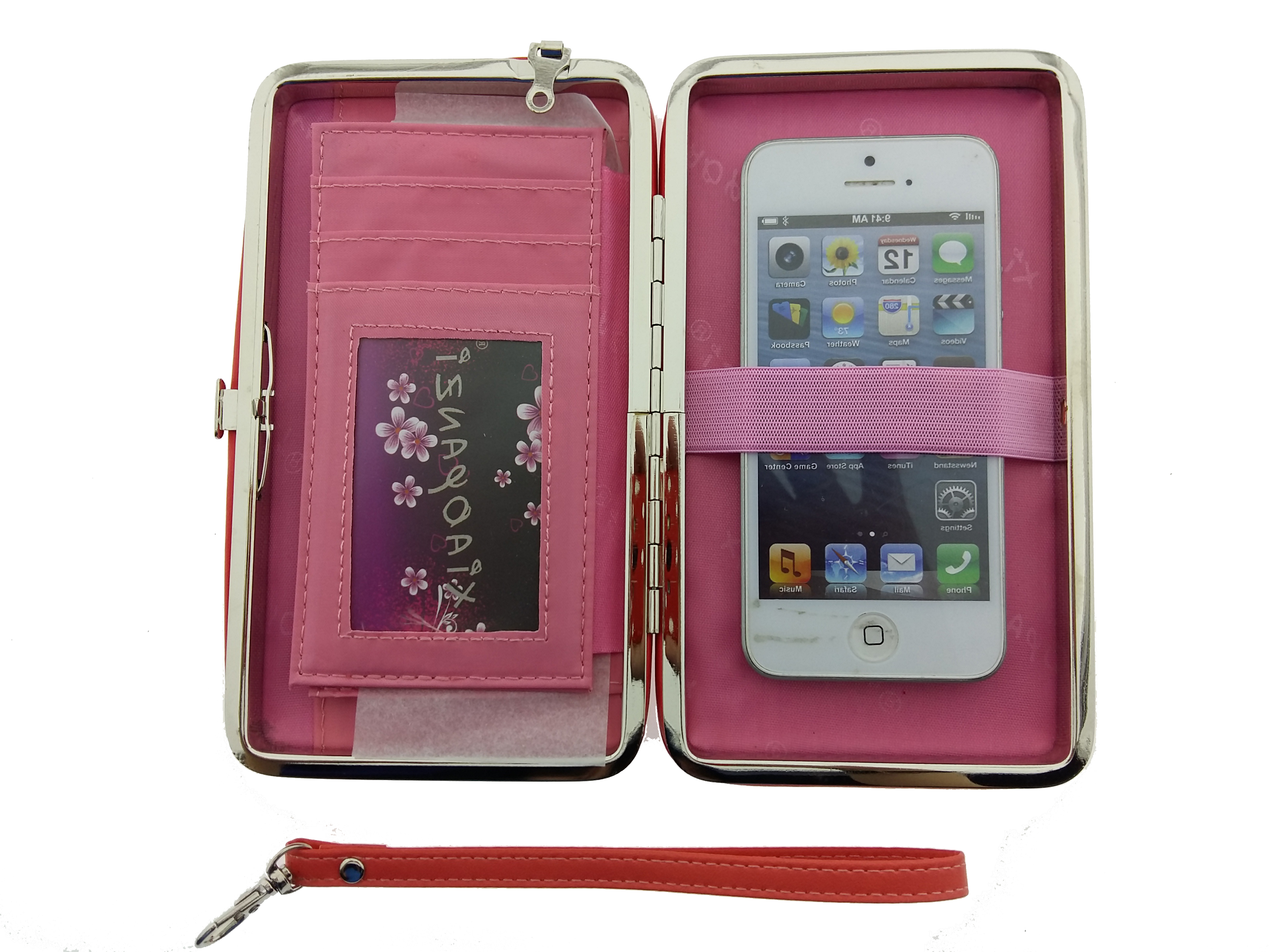 กระเป๋าใส่มือถือ (ขนาด XL 10x19ซม.) ลายเด็กหญิง เสื้อเขียว น่ารักมากๆ