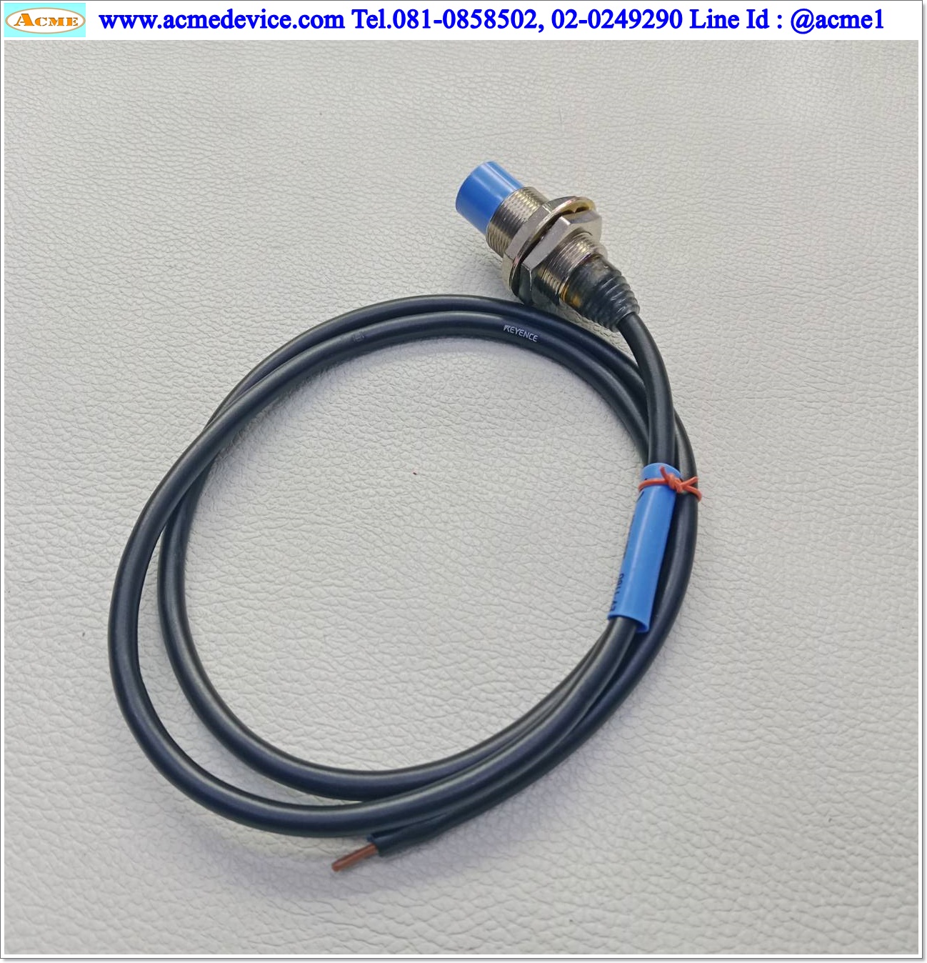 Proximity Keyence รุ่น EV-118U, M18, ระยะ 15mm, NO, Unshielded 