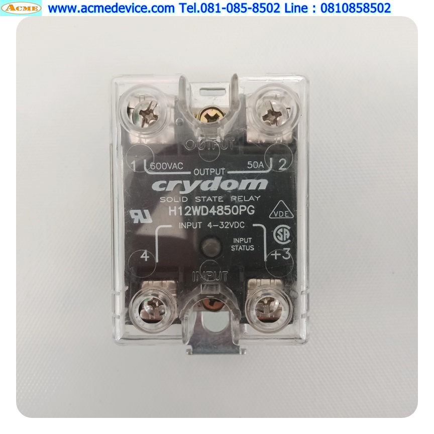 Solid State Relay CRYDOM รุุ่น H12WD4850PG, Input 4 to 32 Vdc, Output 600Vac 50A
