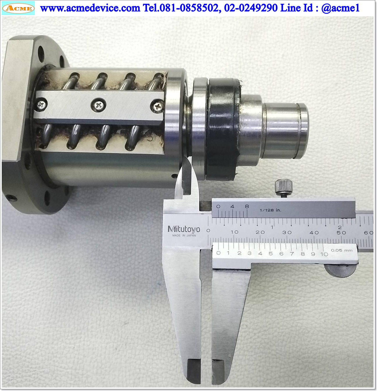 Ball Screw NSK รุ่น W3206W-25Z-C1Z, ขนาดเพลา 32 mm. x 840 mm., Stroke 530 mm., Pit 4 mm