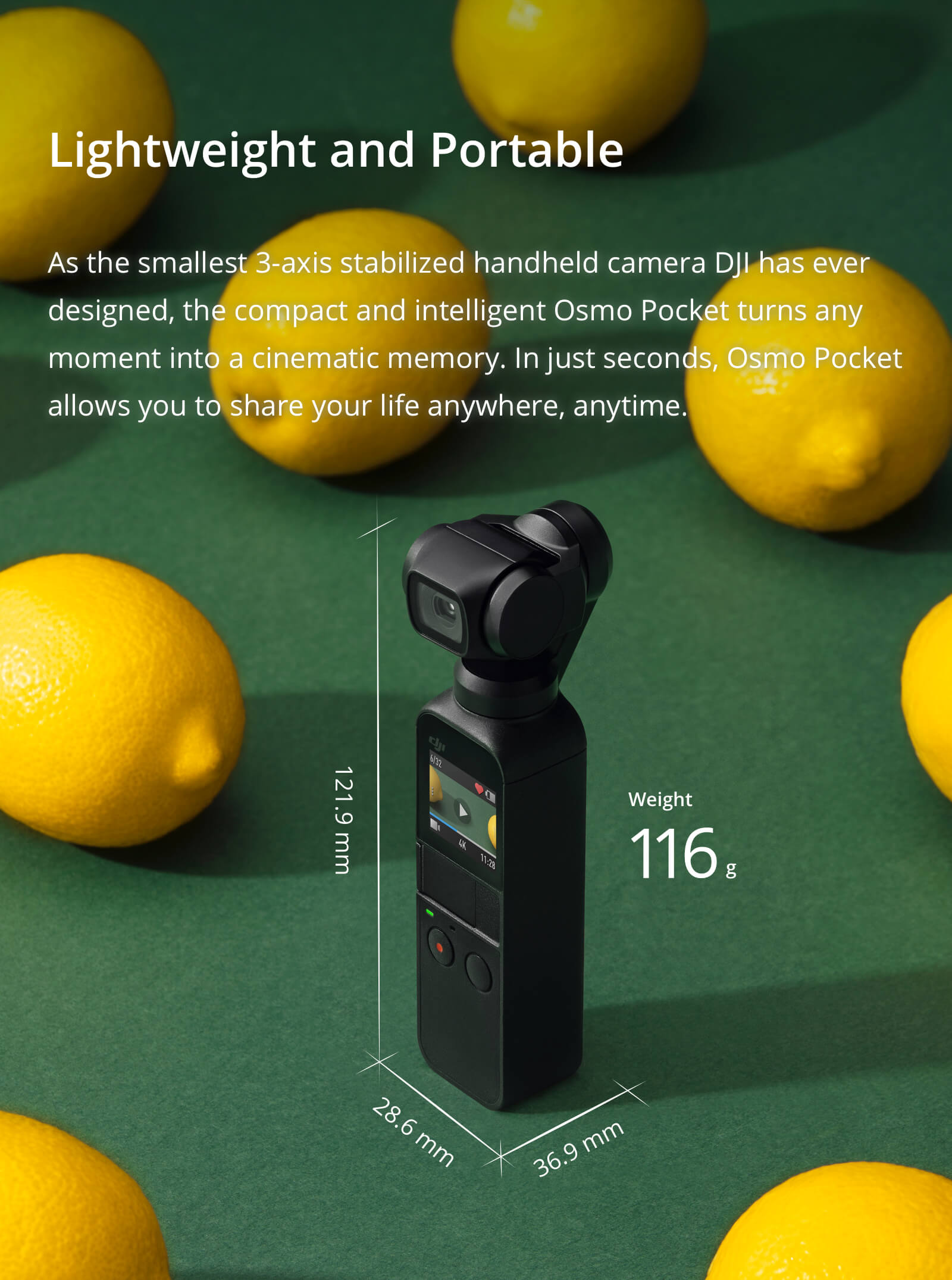 DJI OSMO POCKET กล้องจิ๋วสุดล้ำพร้อมกันสั่นขั้นเทพ (สินค้ารับประกันศูนย์ไทย 1 ปี)
