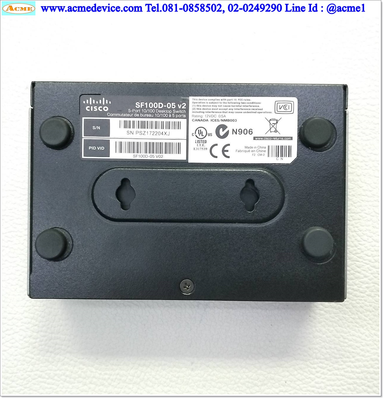 Industrial Hub Cisco รุ่น SF100D-05 v2, 5-Port 10/100 Switch