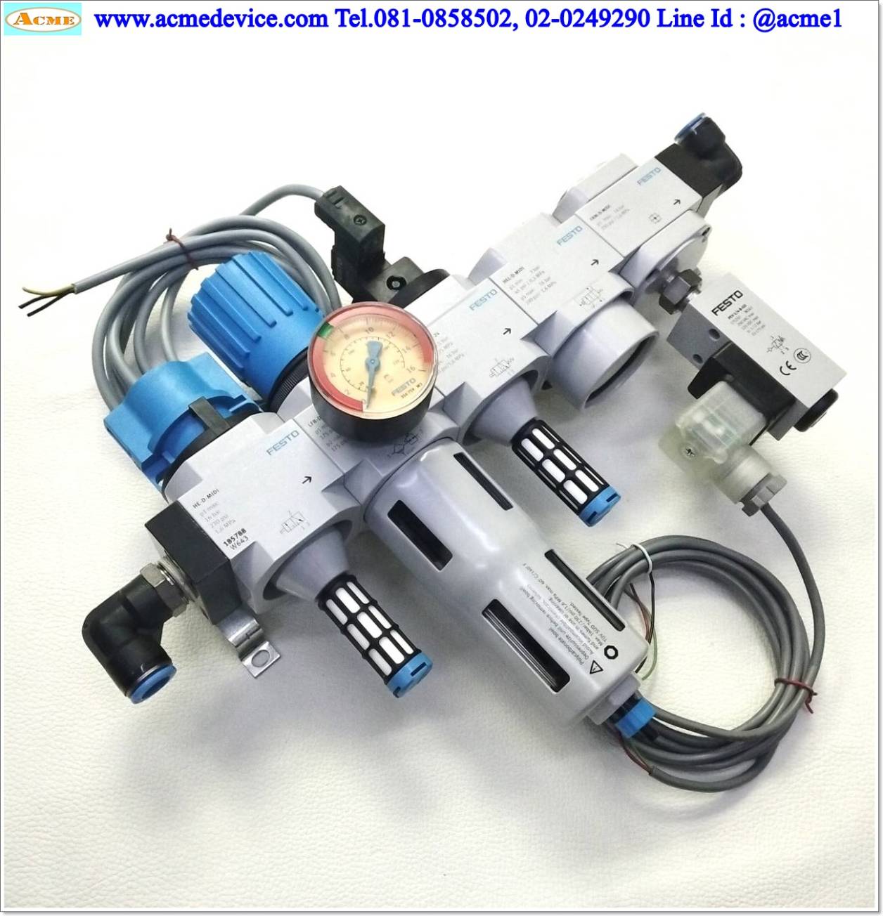 Regulator Festo รุ่น HE-D-MIDI & LFR-D-MIDI-A & HEE-D-MIDI-24 & HEL-D-MIDI & FRM-D-MIDI & PEV-1/4-B-OD