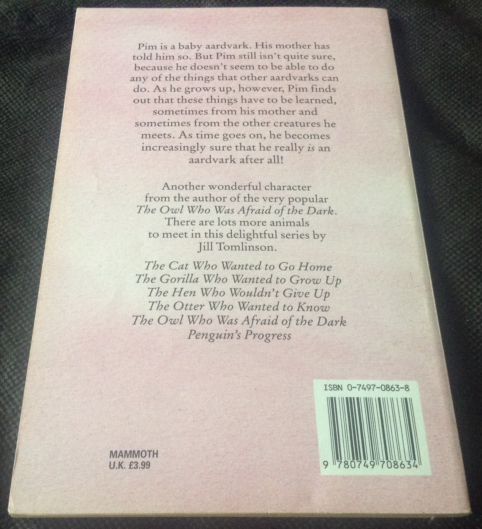 The Aardvark Who Wasn't Sure by Jill Tomlinson ราคา 100