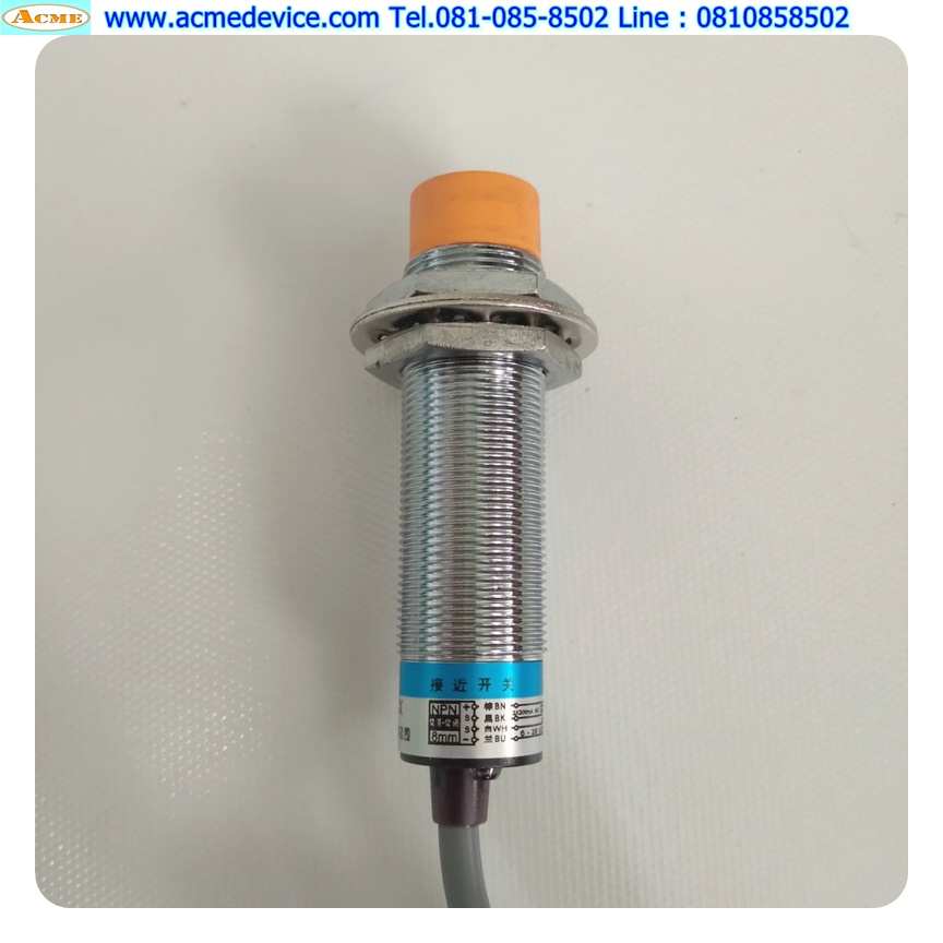 Proximity รุ่น LJ18A3-8-Z/CX, M18, ระยะ 8mm, 4Wire, NPN, NO+NC, Unshielded, Inductive