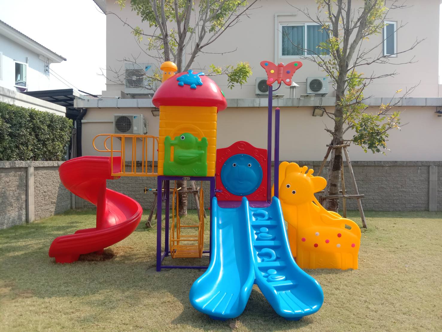 เครื่องเล่นสนาม ชุด บ้านเจ้าเป็ด เครื่องเล่นเสพริมพัฒนาการ