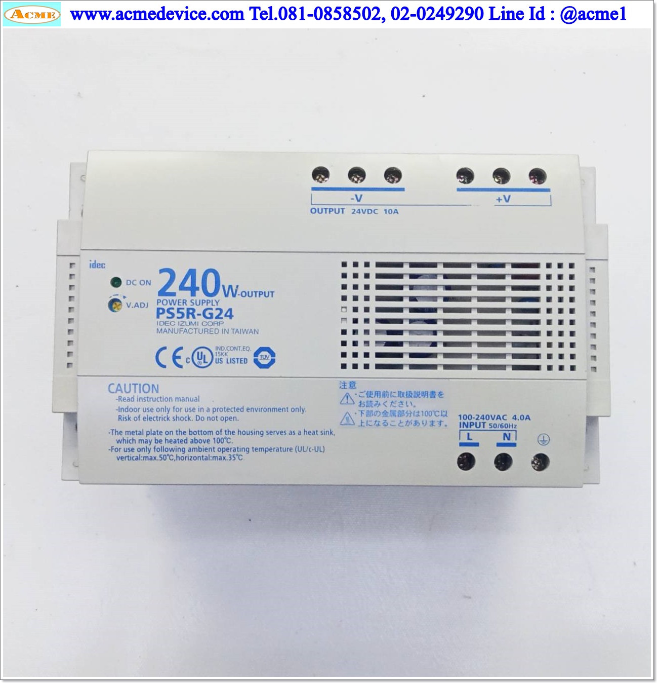 Power Supply Idec รุ่น PS5R-G24, Output 24V, 10A, 240W