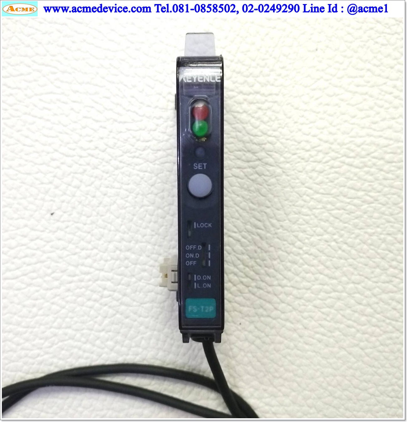 Fiber Amp Keyence รุ่น FS-T2P, PNP (มีฝาปิด)