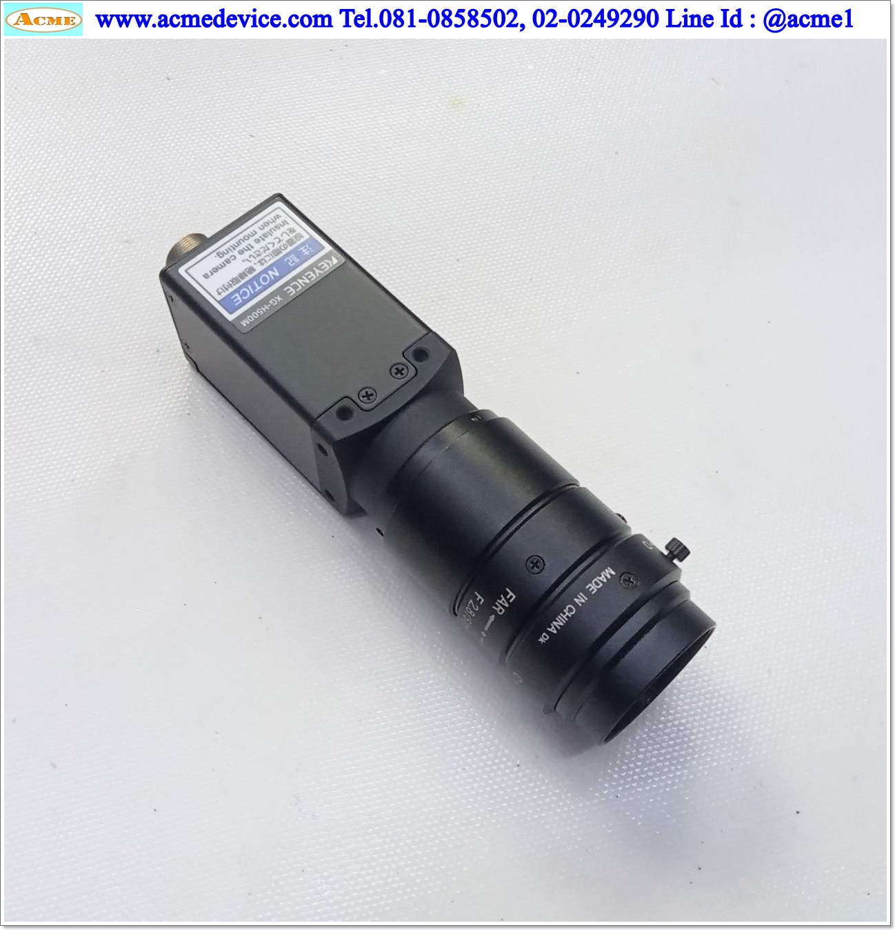 Keyence Camera รุ่น XG-H500M + Lens CA-LH50, F2.8/50mm (ขาวดำ)