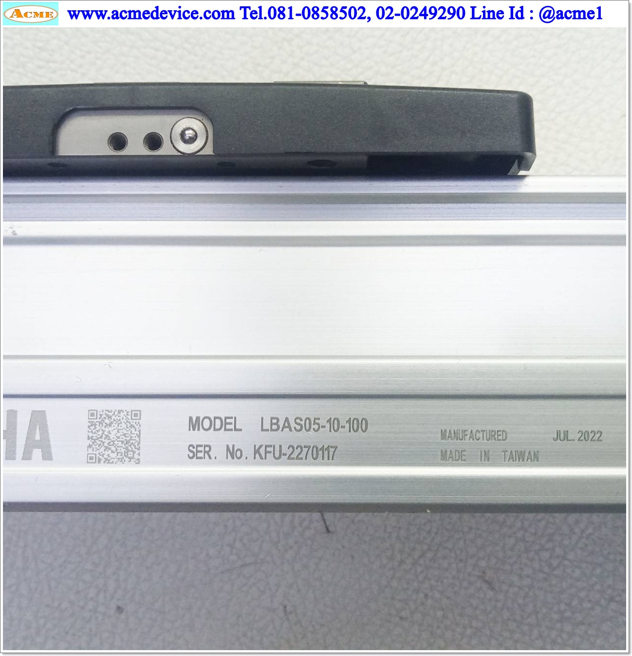 แกนสำเร็จรูป Ball Screw Yamaha รุ่น LBAS05-10-100, ขนาด 52 mm. x 320 mm., Stroke 100 mm., Pit 10 mm.