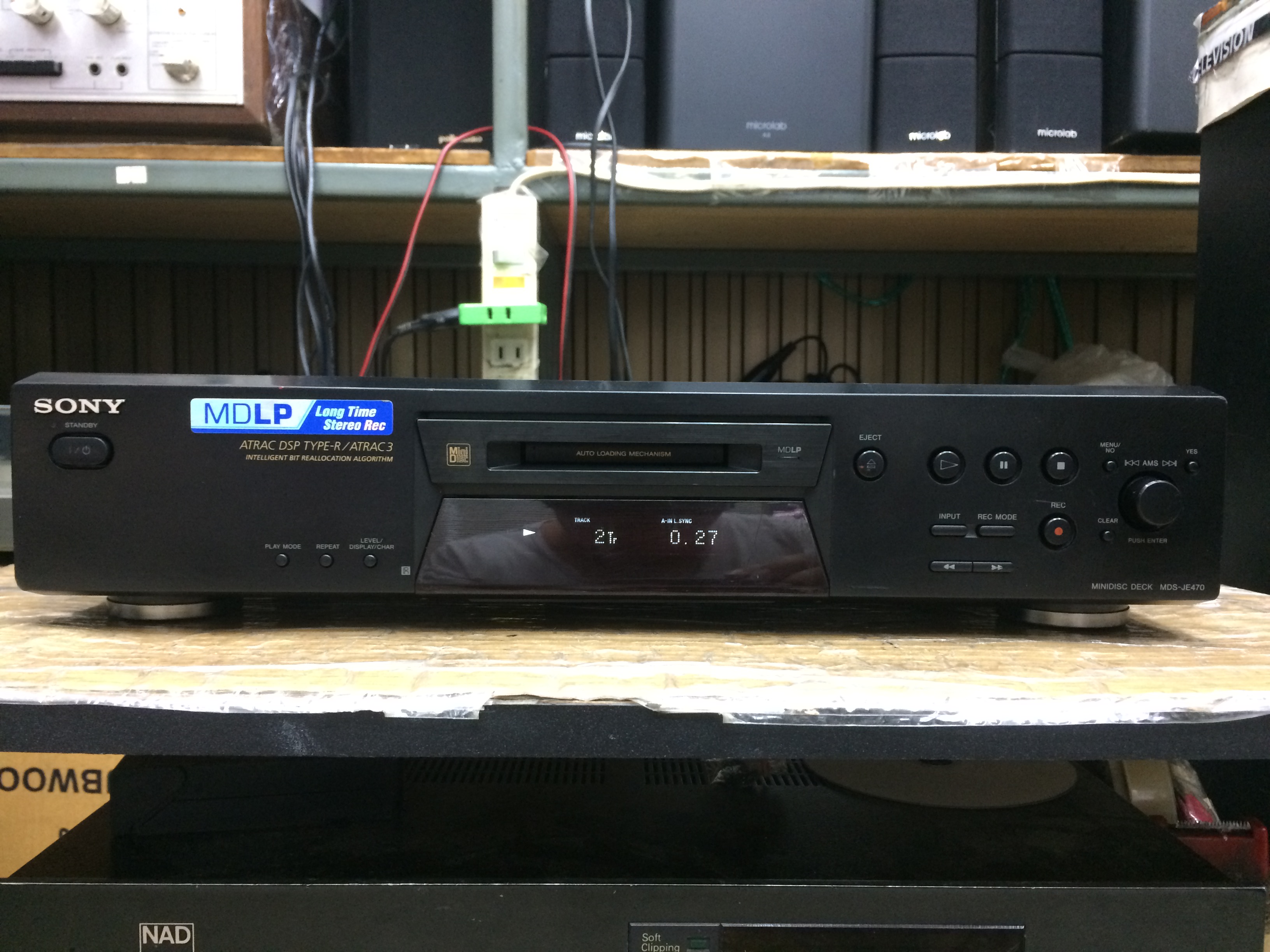 เครื่องเล่น MD Sony MDS-JE470 (เล่นอย่างเดียว อัดไม่ได้)