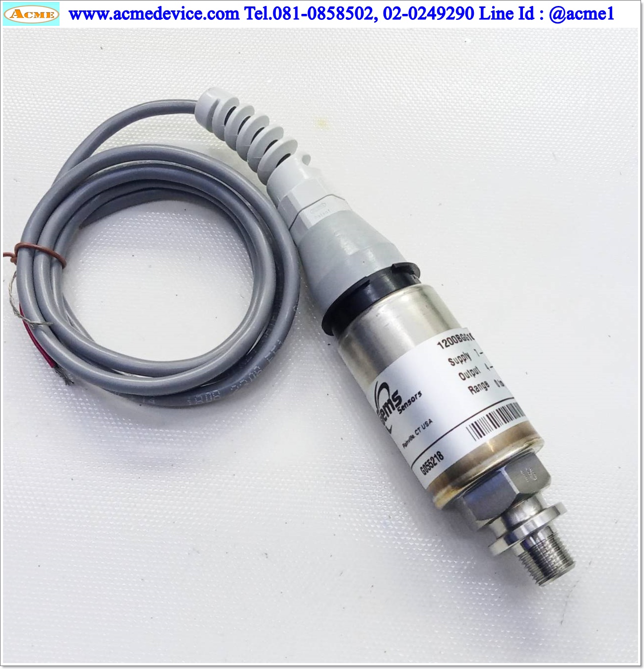 Pressure Gems รุ่น 1200BGG100823DA, Range 0 to 100 PSIG, Output 4-20mA