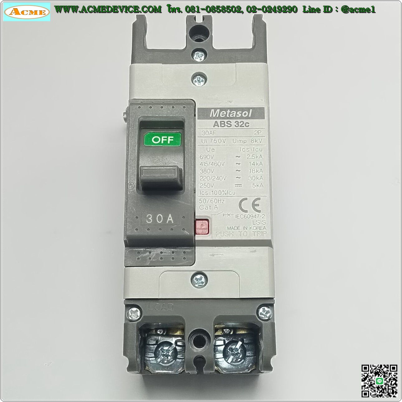 Breaker 2P LS รุ่น ABS32C, 30A