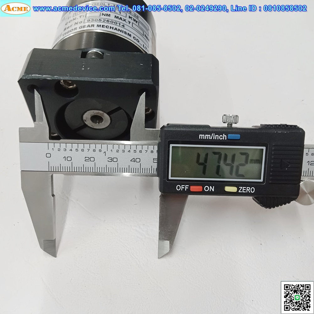 Gear Head VGM รุ่น PG60L1-10-6.38-38, Ratio 10:1 (เพลาเข้า 6 mm., ออก 12 mm.), for Stepping □ 60x60 ∅ 38