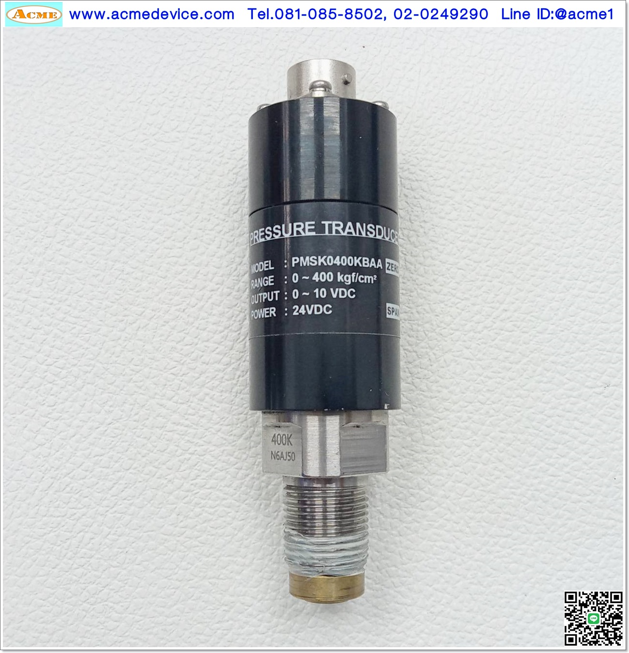 Pressure Sensys รุ่น PMSK0400KBAA, 0 to 400 kgf/cm2 ( 0 to 39Bar), Analog out 0-10V