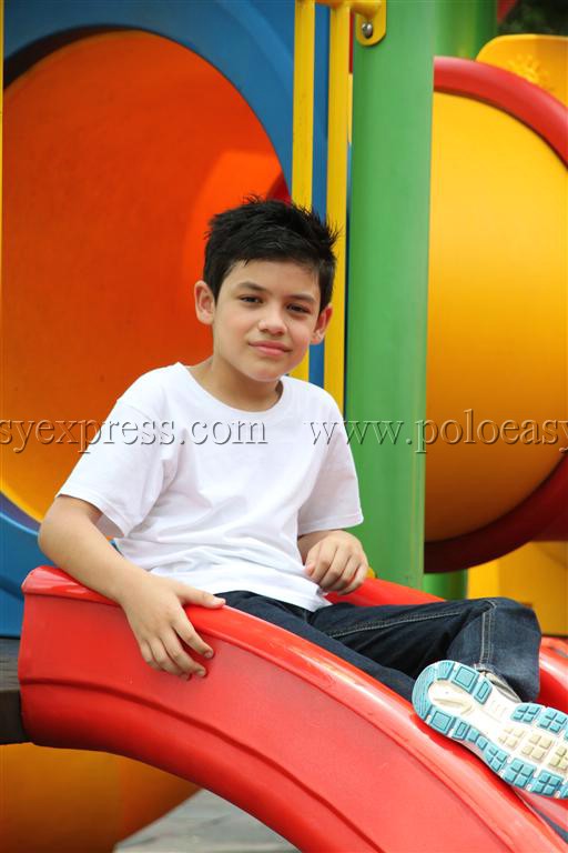 เสื้อยืดเด็ก สีขาว คอกลม แขนสั้น Size XL