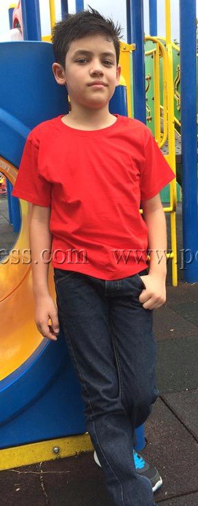 เสื้อยืดเด็ก สีแดง คอกลม แขนสั้น Size 2XL