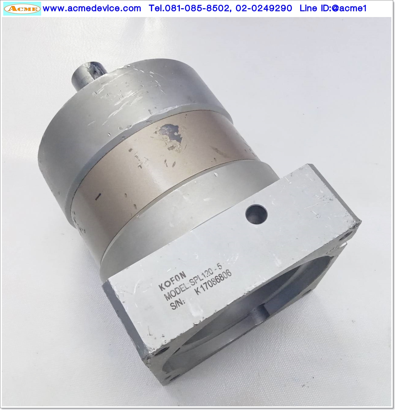 Gear Head Kofon รุ่น SPL120-5, Ratio 5:1, (เพลาเข้า 24mm, ออก 25mm.),for 1.5kW, 3kW