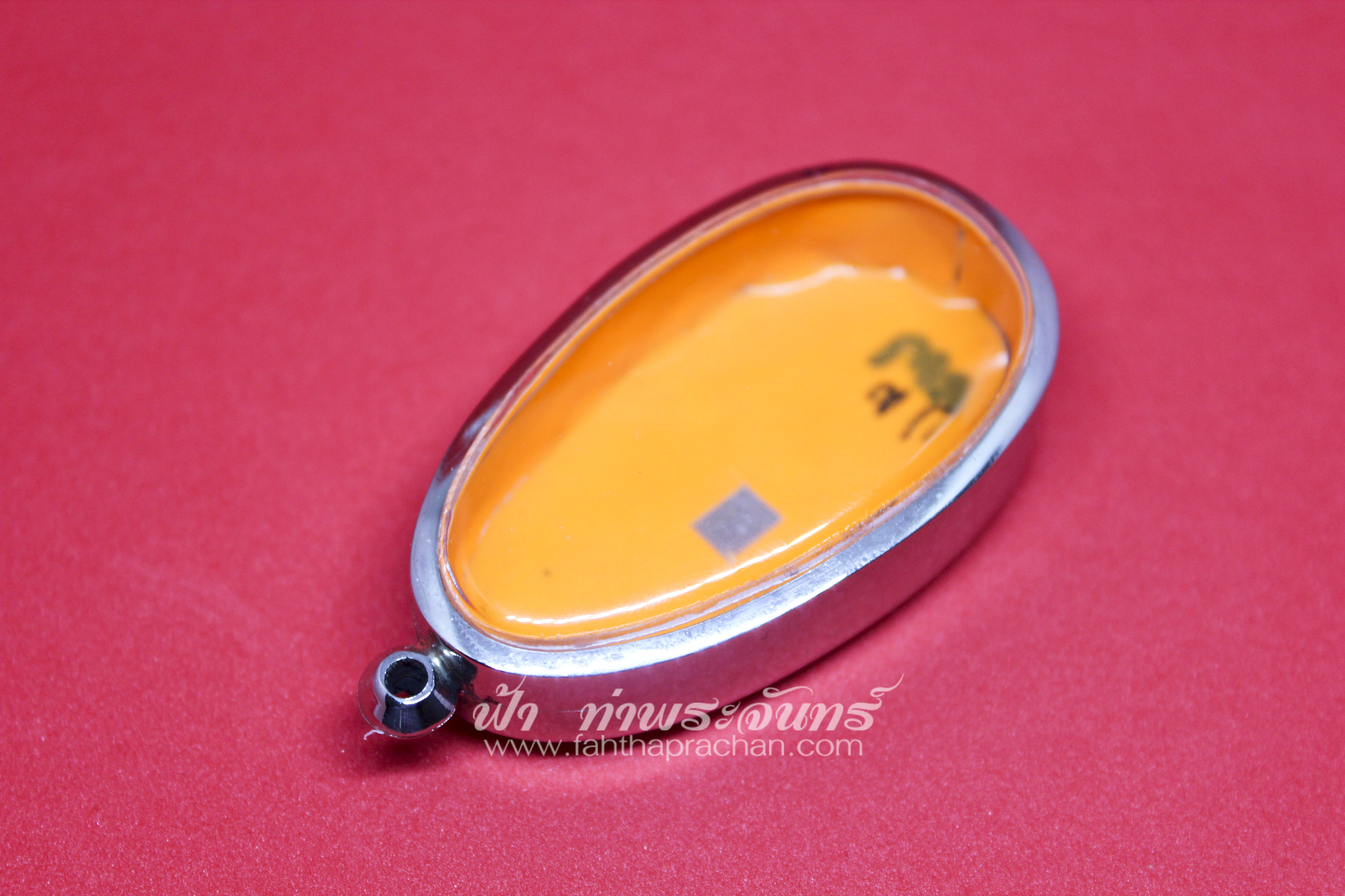 ตลับขุนแผน ไข่ผ่าซีก หน้าเดียว สแตนเลสพุก