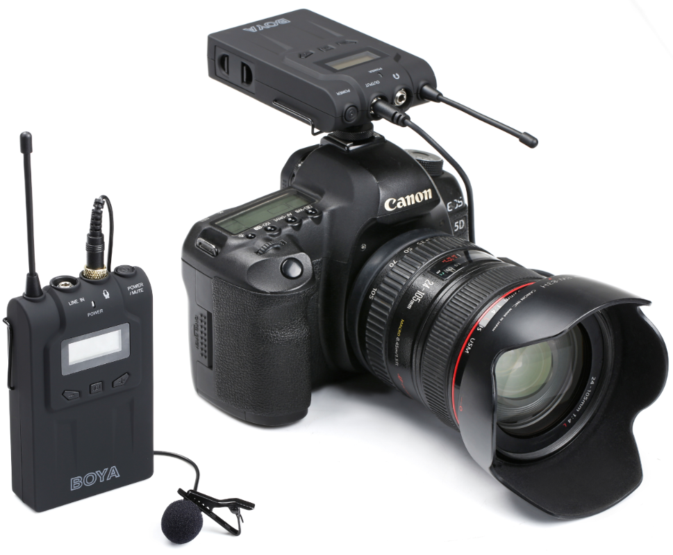 ไมโครโฟน BOYA BY-WM6 UHF 48 Channels Pro wireless Microphone