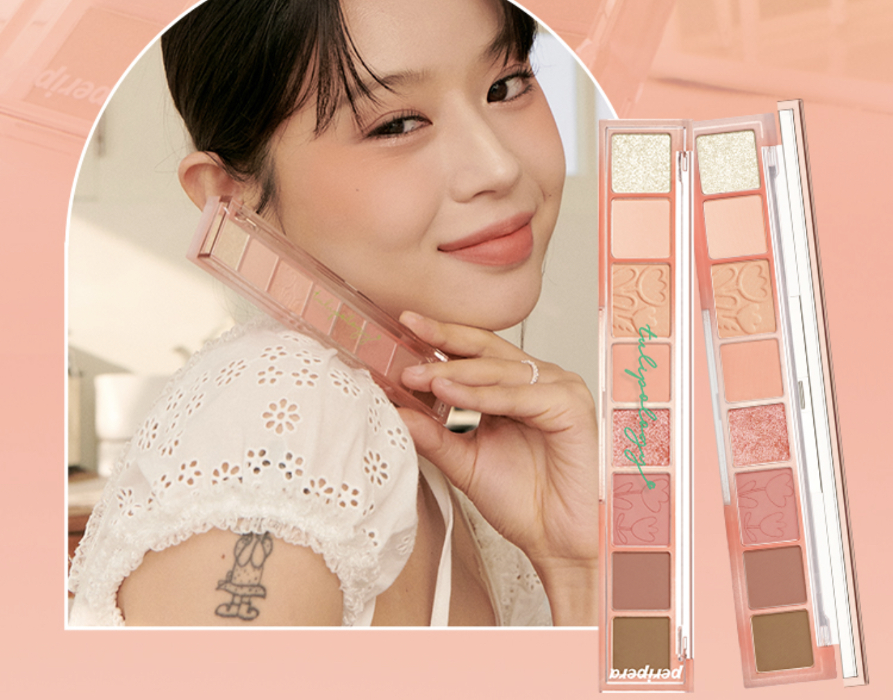 พาเลทอายแชโดว์เพริเพร่า Peripera Eyeshadow All Take Mood Palette 15 Tulipology