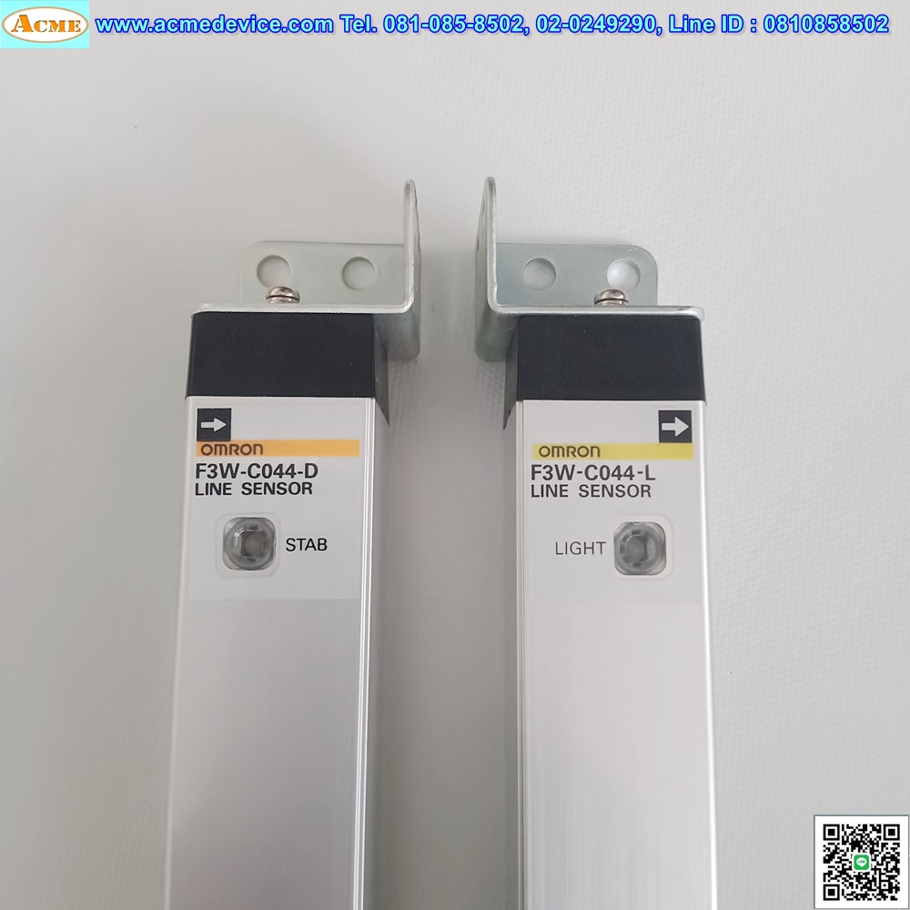 Area Sensor Omron รุ่น F3W-C044-L + F3W-C044-D, ยาว 200 mm, ระยะ 5 M