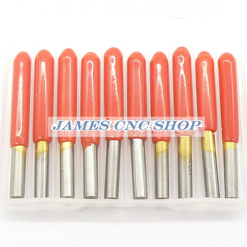 10pcs ดอก Engraving คาไบด์10 ดอก ขนาด 3.175mm 10 องศา 0.1 มม