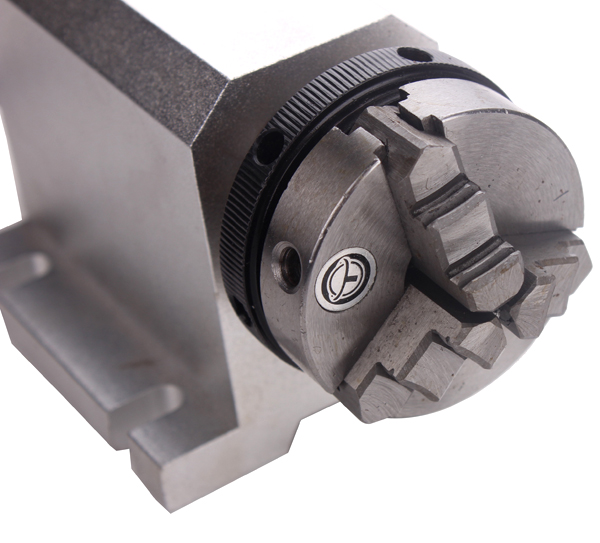 แกน A มินิ CNC แบบ L หัวจับ 50 mm type 4th-Axis Router Rotational Rotary A-Axis +Tailstock Engraving