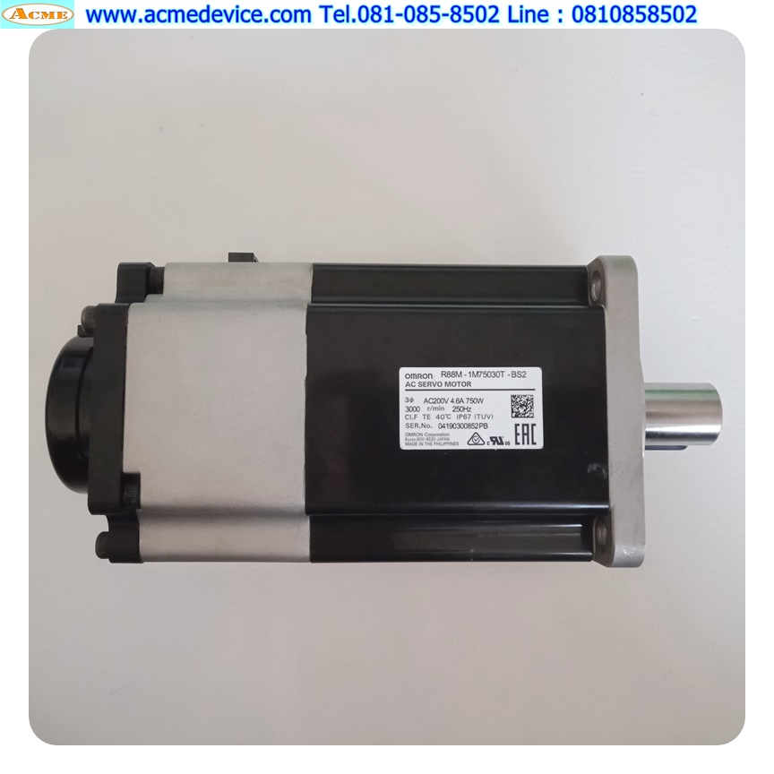 Servo Motor Omron รุ่น R88M-1M75030T-BS2, 750W