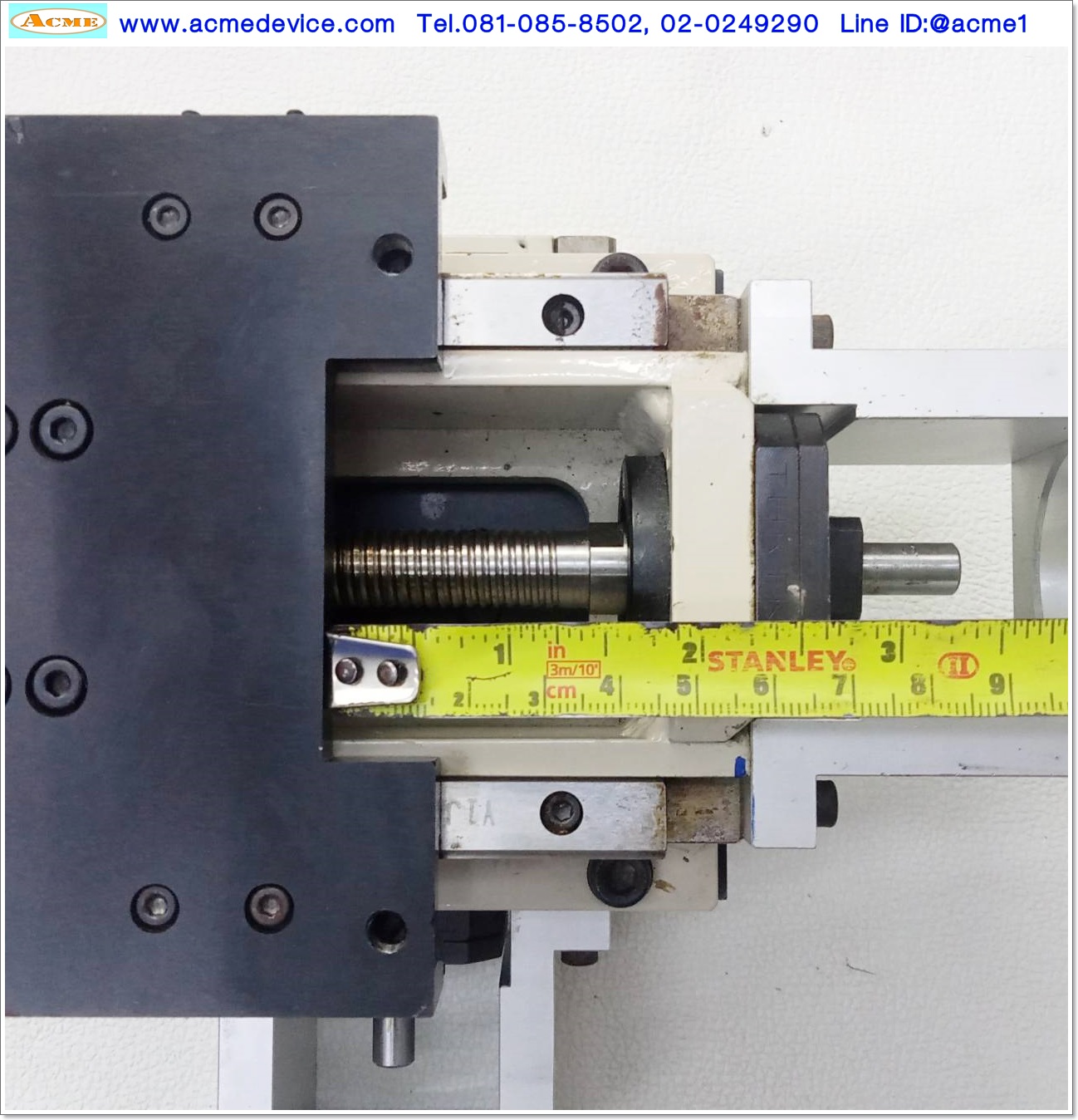 แกนสําเร็จรูป Reed Screw XY ??? รุ่น ???, แกน XY ขนาด 120mm x 185mm, Stroke 50mm, Pit 4mm, แกนโต 12 mm