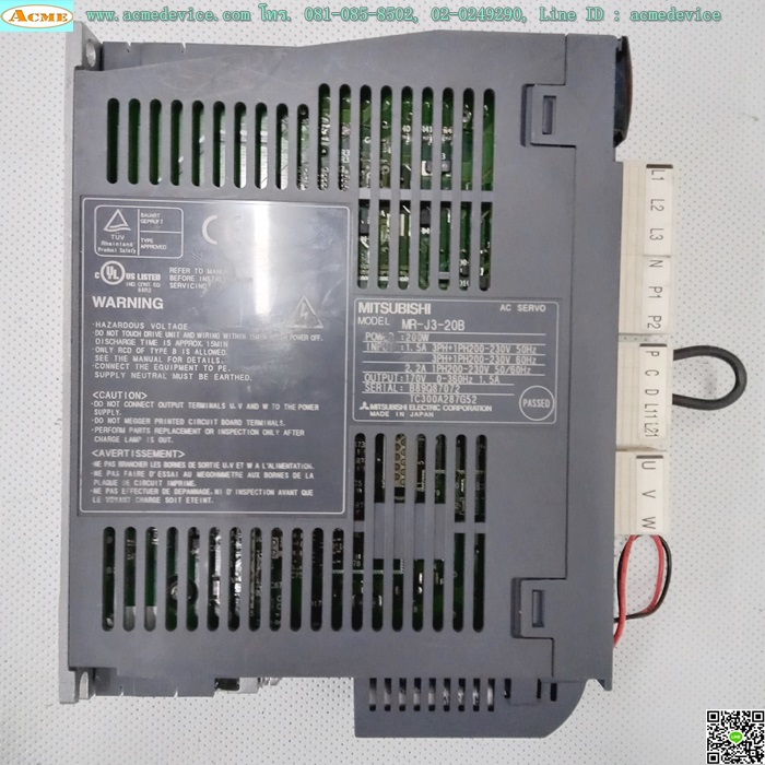 Servo Drive Mitsubishi รุ่น MR-J3-20B & Motor HF-KP23, 200W