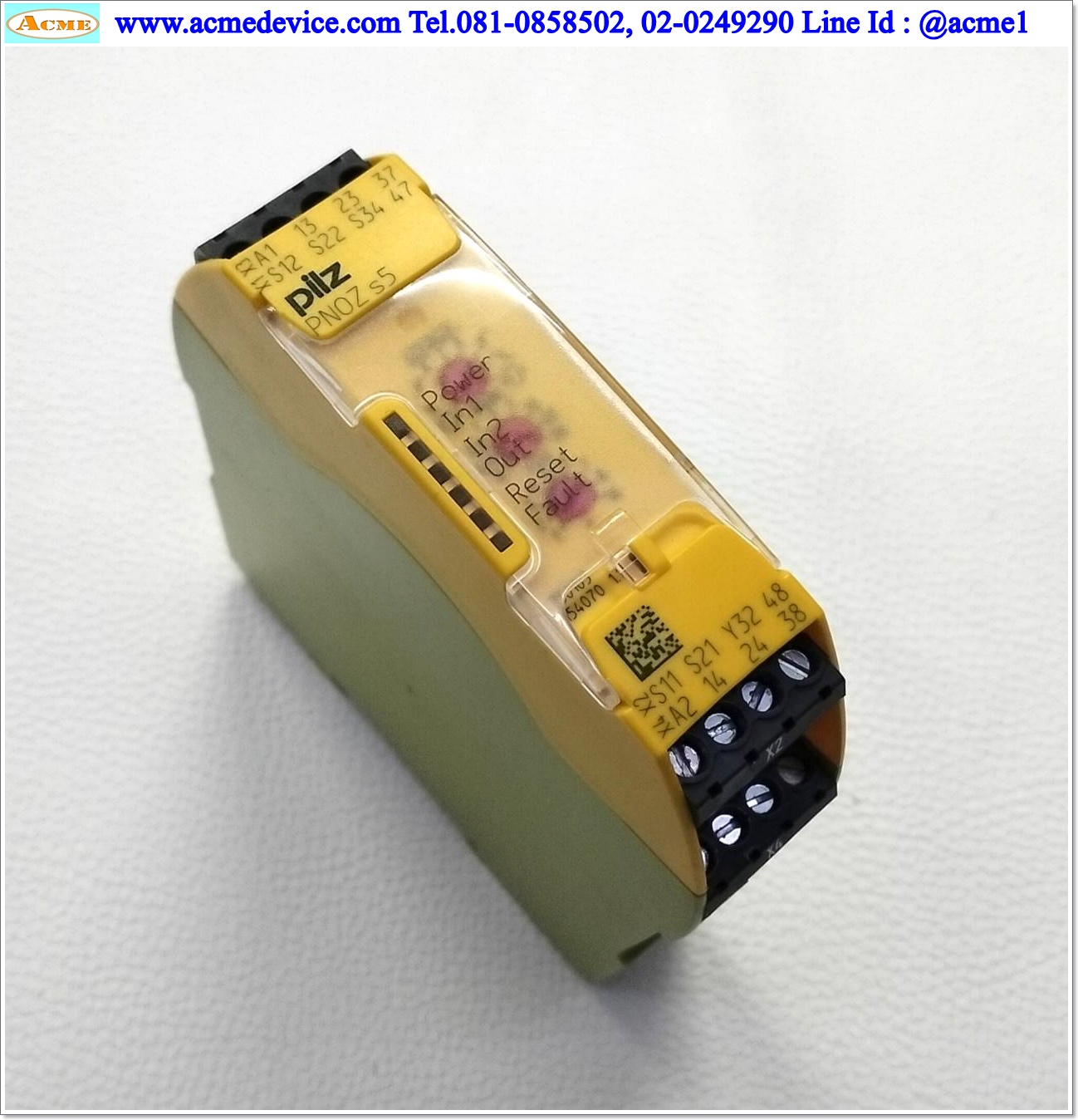 Safety Relay Pilz รุ่น PNOZ s5, 750105, 24Vdc, 2 n/o, 2 n/o t, 4W