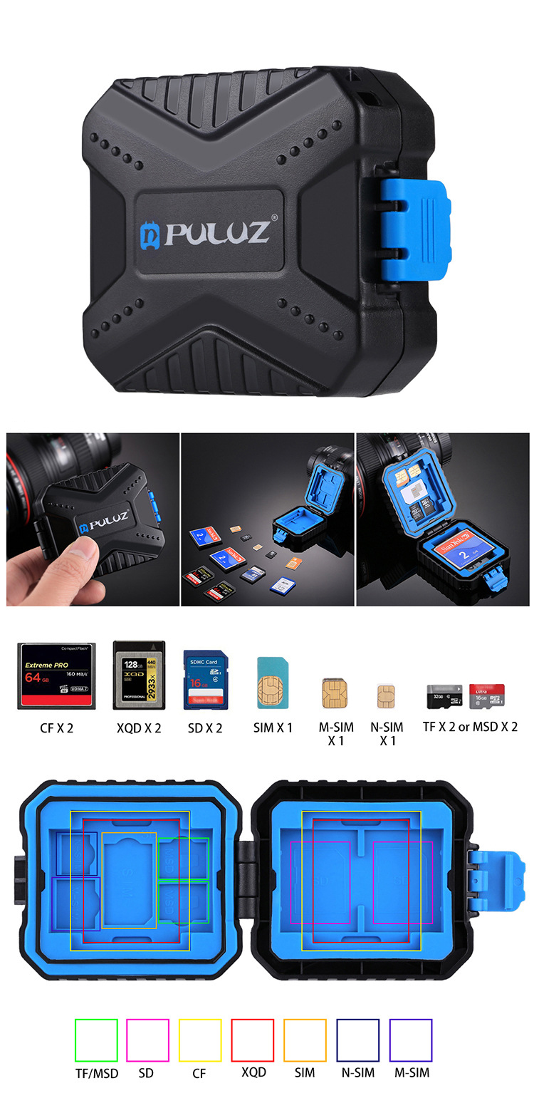 PULUZ Memory Card HardCase ฮาร์ดเคสใส่เมมโมรี่การ์ด แข็งแรง กันน้ำ