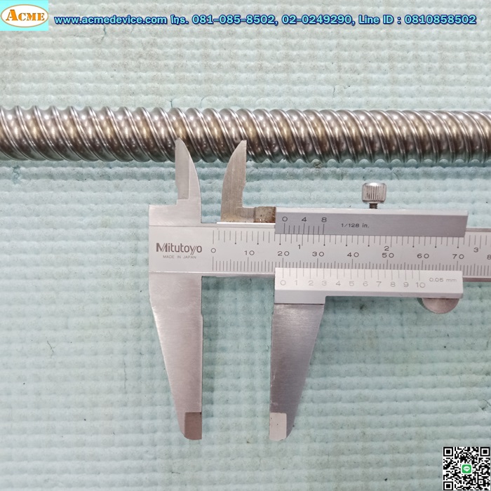 Ball Screw ขนาดเพลา 16 mm. x 775 mm., Stroke 595 mm., Pit 20